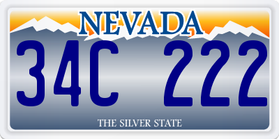 NV license plate 34C222
