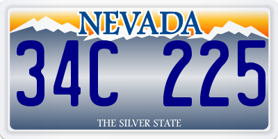 NV license plate 34C225