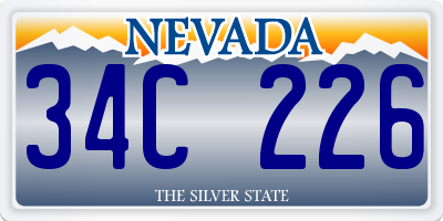 NV license plate 34C226