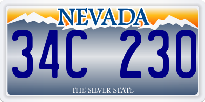 NV license plate 34C230