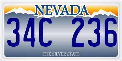 NV license plate 34C236