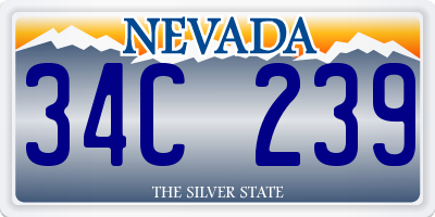 NV license plate 34C239