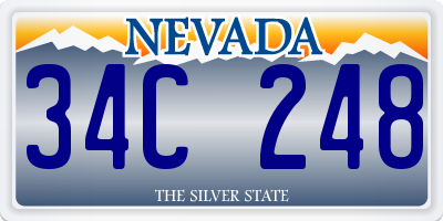NV license plate 34C248