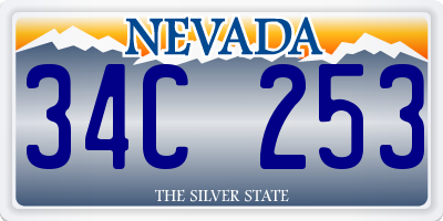 NV license plate 34C253