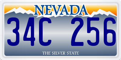 NV license plate 34C256