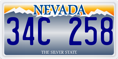 NV license plate 34C258
