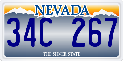 NV license plate 34C267