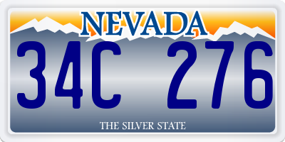 NV license plate 34C276