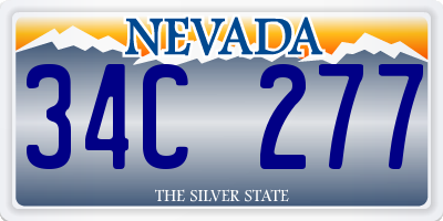 NV license plate 34C277