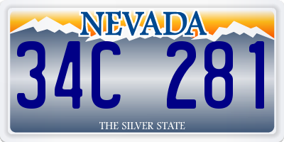 NV license plate 34C281