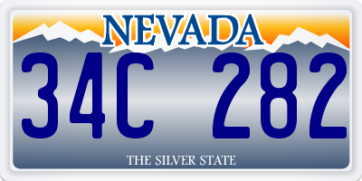 NV license plate 34C282