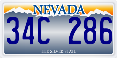 NV license plate 34C286