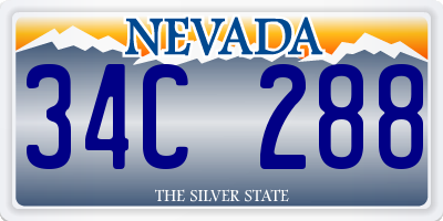 NV license plate 34C288