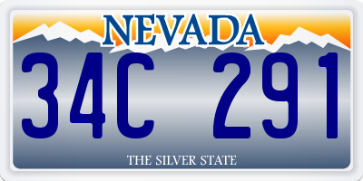 NV license plate 34C291