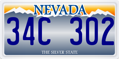 NV license plate 34C302