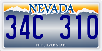 NV license plate 34C310