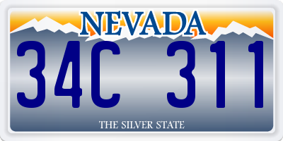 NV license plate 34C311