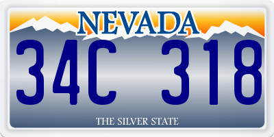 NV license plate 34C318