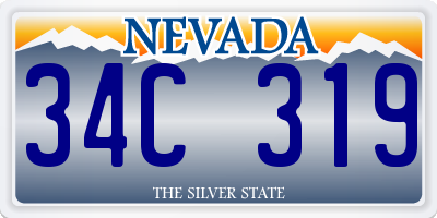 NV license plate 34C319