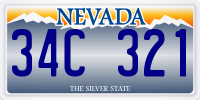 NV license plate 34C321