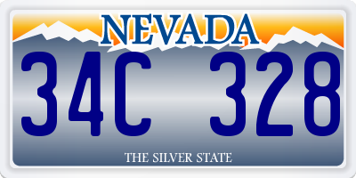 NV license plate 34C328