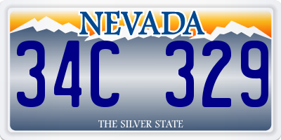 NV license plate 34C329