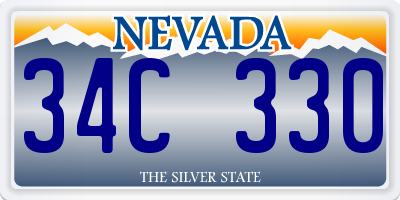 NV license plate 34C330