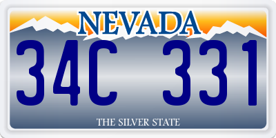 NV license plate 34C331