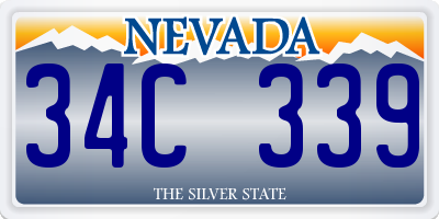 NV license plate 34C339