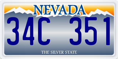 NV license plate 34C351