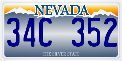 NV license plate 34C352