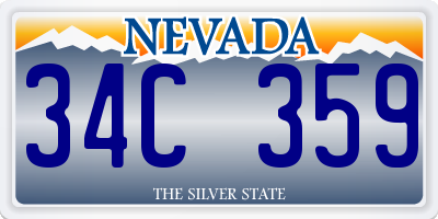 NV license plate 34C359