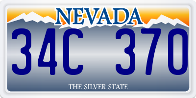 NV license plate 34C370