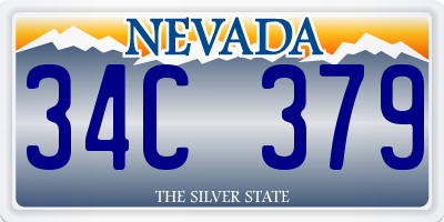NV license plate 34C379
