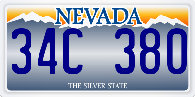 NV license plate 34C380