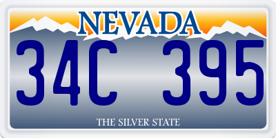 NV license plate 34C395