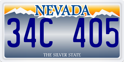 NV license plate 34C405