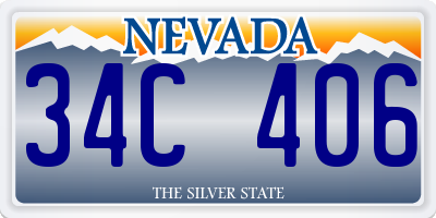 NV license plate 34C406