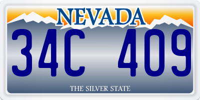 NV license plate 34C409