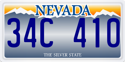 NV license plate 34C410