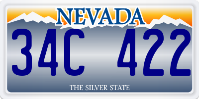 NV license plate 34C422