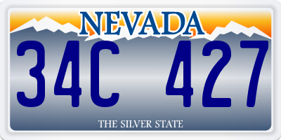 NV license plate 34C427