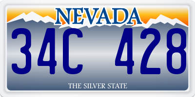 NV license plate 34C428