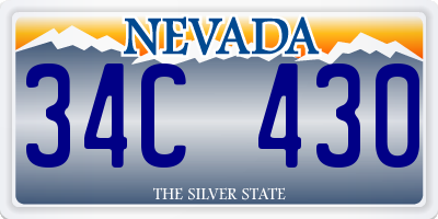 NV license plate 34C430