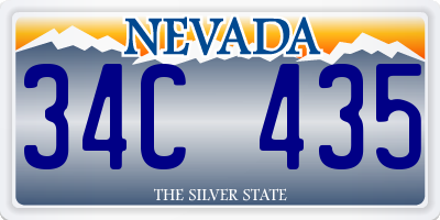 NV license plate 34C435