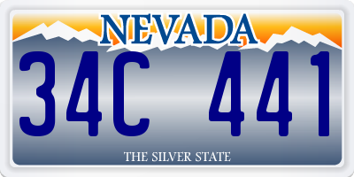 NV license plate 34C441