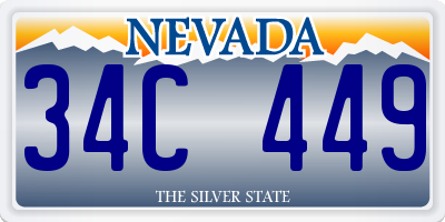 NV license plate 34C449