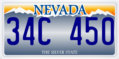 NV license plate 34C450