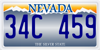 NV license plate 34C459