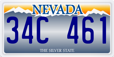 NV license plate 34C461